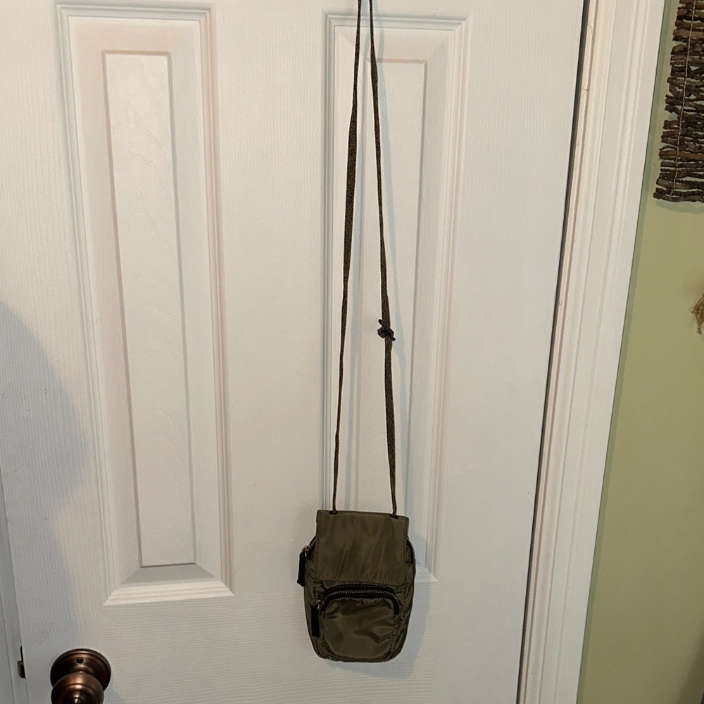 Zara Khaki Crossbody Mini Bag / Phone Pouch